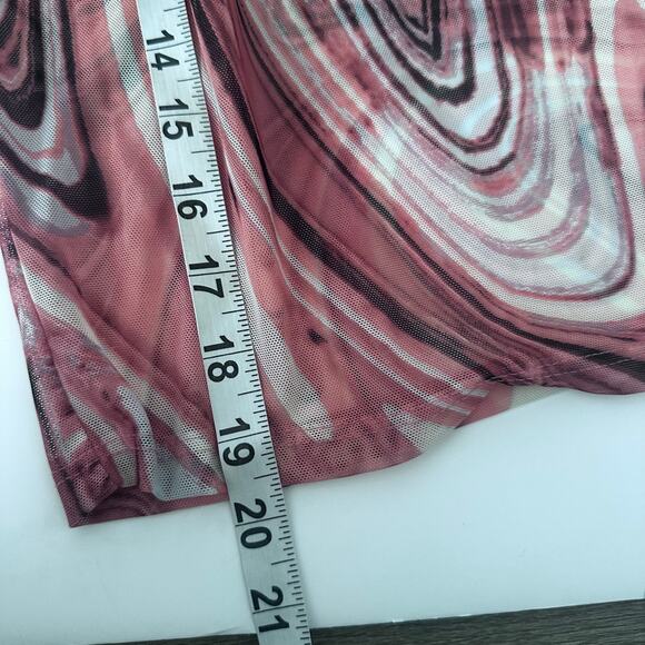 Tilly's Full Tilt Marble Swirl Sheer Top - Size Medium - Picture 6 of 6